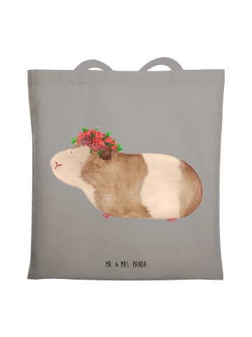 Mr. & Mrs. Panda Tote Bag Meerschweinchen Weisheit ohne Spruch in Light Grey