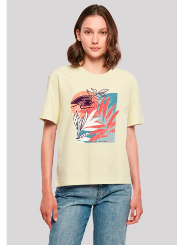 f2 Everyday Tee F2 Beach Vibes Sommer Style in softyellow