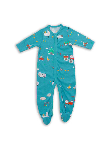 Schlummersack Bio Baby-Schlafanzug langarm 2er Pack in Blau