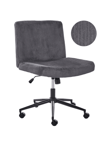 Beliani Bürostuhl GEDDES in Grau/Schwarz - (W) 59 x (H) 85 x (L) 71 cm