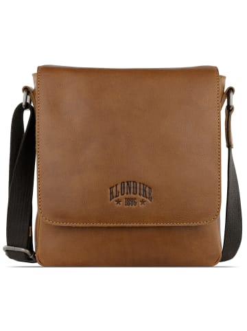 KLONDIKE 1896 Gold Taylor Umhängetasche Leder 20 cm in cognac