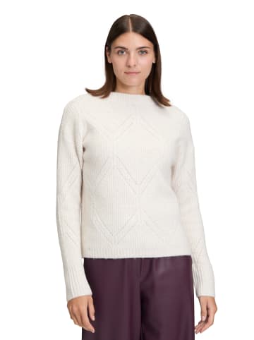 BETTY & CO Strickpullover mit Struktur in Bright Cream Melange