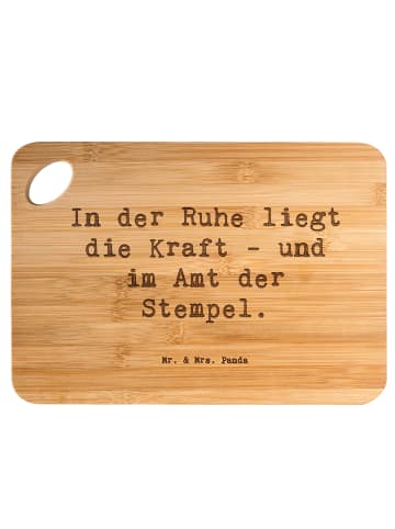 Mr. & Mrs. Panda Holzbrett Spruch Beamtin Kraft mit Spruch in Braun