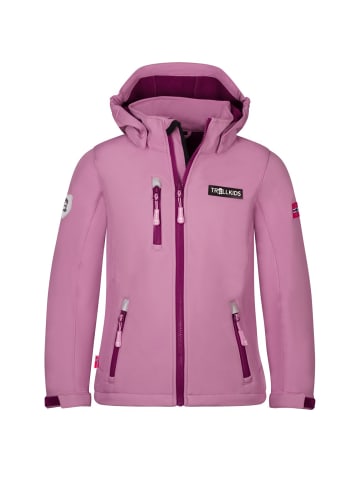 Trollkids Softshell Jacke "Preikestolen" in Violett/Pflaume