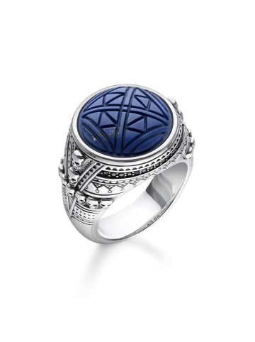 Thomas Sabo Ring in silber, schwarz, blau