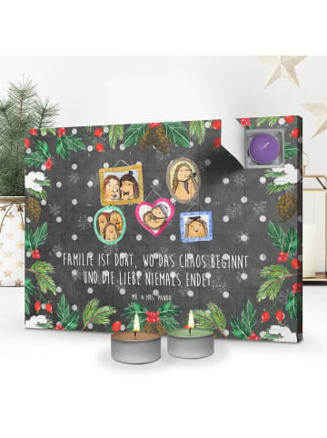 Mr. & Mrs. Panda adventskalender mit duftkerzen Igel Familie mit... in Kreidetafel