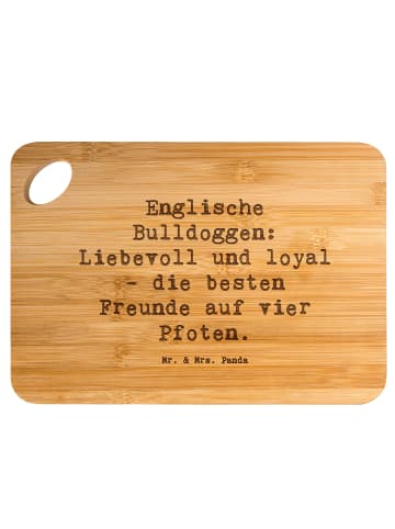 Mr. & Mrs. Panda Holzbrettchen Spruch Englische Bulldogge Freund... in Braun