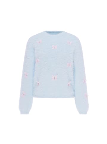 Swirly Women Sweater in Light Blue