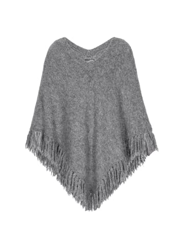DreiMaster Vintage Poncho in grey melange