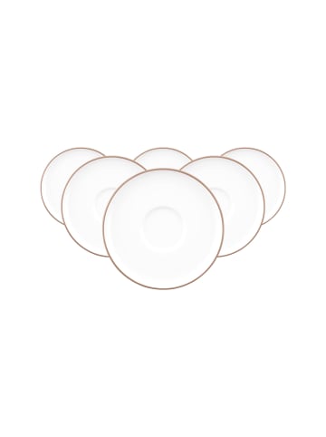 Seltmann Weiden 6er Set Kombiuntertassen Sento Home Pure Lines in ø 16,2 cm in Cocoa Brown