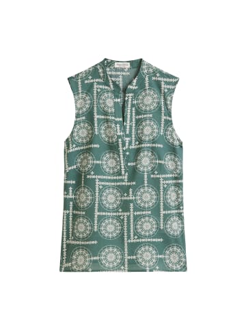 Marc O'Polo Ärmellose Print-Bluse flared in multi/ pure teal