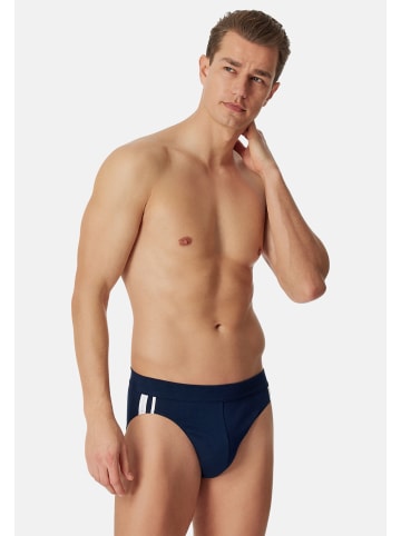 Schiesser Rio Slip / Unterhose 95/5 Stretch - Organic Cotton in Grau / Schwarz / Blau