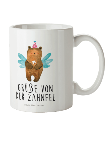 Mr. & Mrs. Panda Kindertasse Bär Zahnfee mit Spruch in Weiß