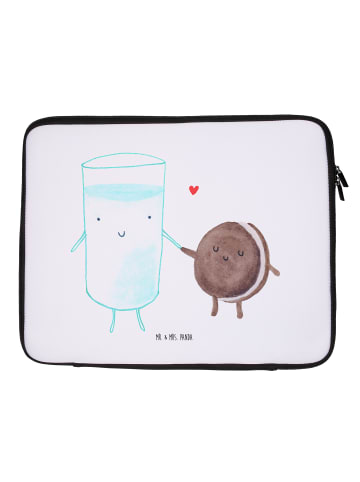 Mr. & Mrs. Panda Notebook Tasche Milch Keks ohne Spruch in Weiß