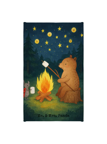 Mr. & Mrs. Panda handtuch gäste wc Bär & Marienkäfer Lagerfeuer ... in Weiß