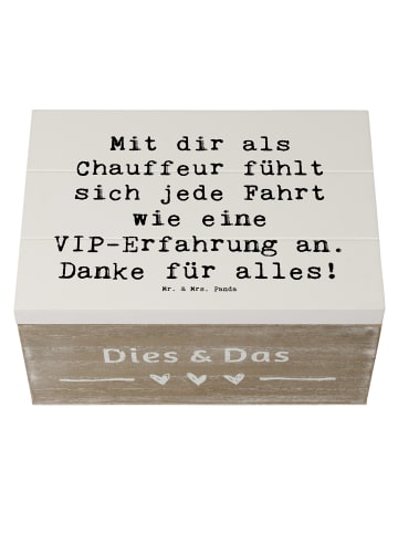 Mr. & Mrs. Panda Geschenkbox Spruch VIP Chauffeur mit Spruch in Weiß