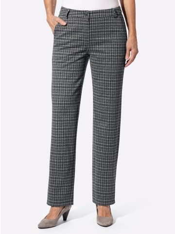 WITT WEIDEN Stoff-Hose in anthrazit-ecru-gemustert