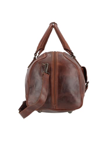 Greenburry Rugged Weekender Reisetasche Leder 48 cm in brown