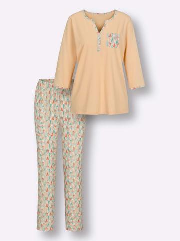 WITT WEIDEN Schlafanzug in apricot-salbei-bedruckt