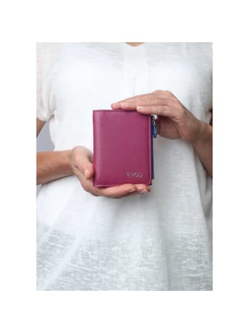 VARGU Echtleder Geldbörse SINE 1 in cranberry - mauve