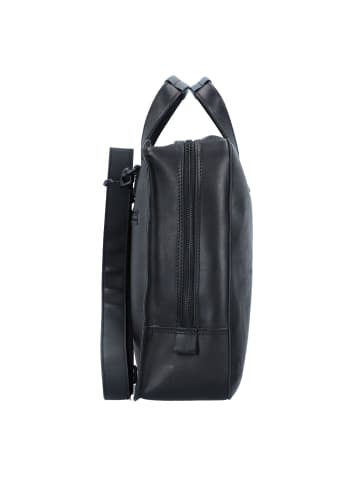 Jost Futura Aktentasche Leder 38 cm Laptopfach schwarz