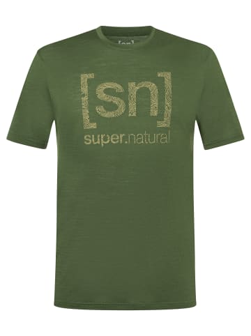 super.natural LOGO LINES TEE in grün