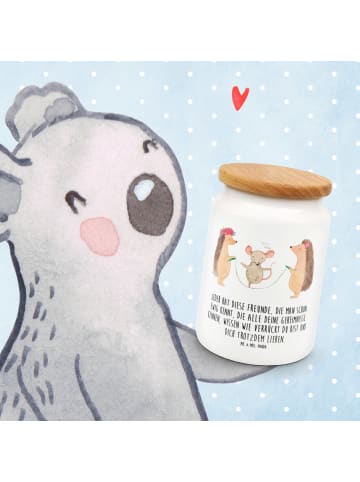 Mr. & Mrs. Panda Vorratsdose Igel Seilhüpfen mit Spruch in Weiß