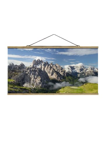 WALLART Stoffbild mit Posterleisten - Italienische Alpen in Grün