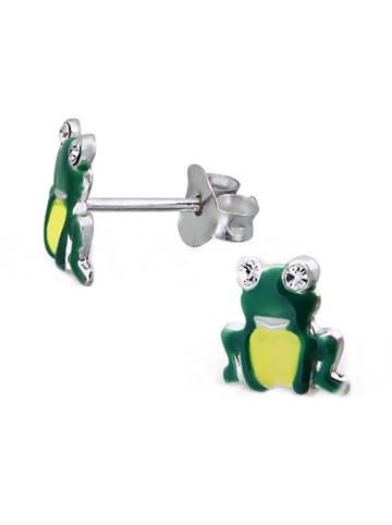 schmuck23 Silber Ohrringe 925 Frosch 0,7 cm x 0,8 cm