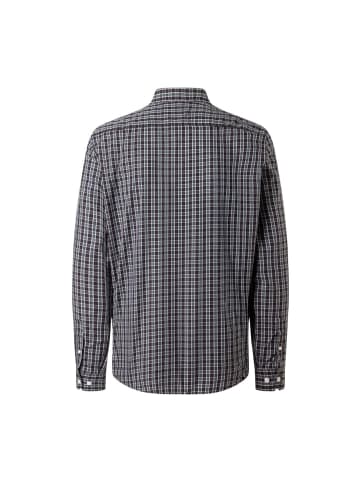 März Hemd in aubergine hellgrau - 0001