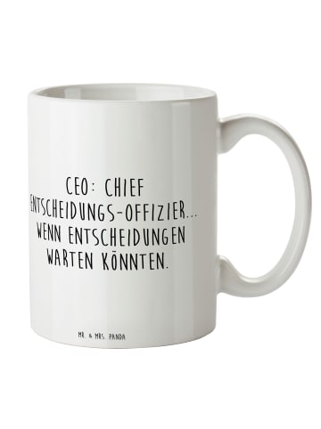 Mr. & Mrs. Panda Teetasse Spruch ZeichenO Entscheidungen mit Spruch in Weiß