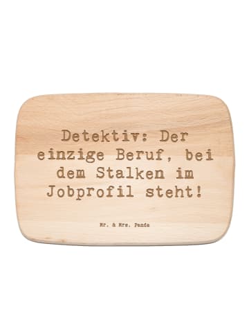 Mr. & Mrs. Panda Holz Schneidebrett Spruch Detektiv Beruf mit Sp... in Transparent