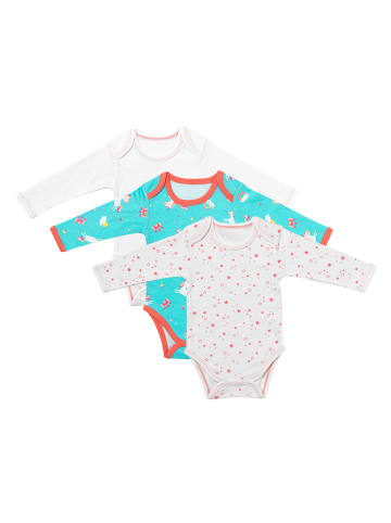 Schlummersack Baby-Bodys langarm 3er-Pack in Rosa