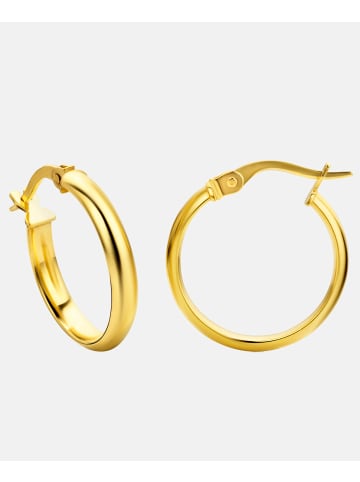 Diamant L'éternel Creolen aus 375 Gelbgold