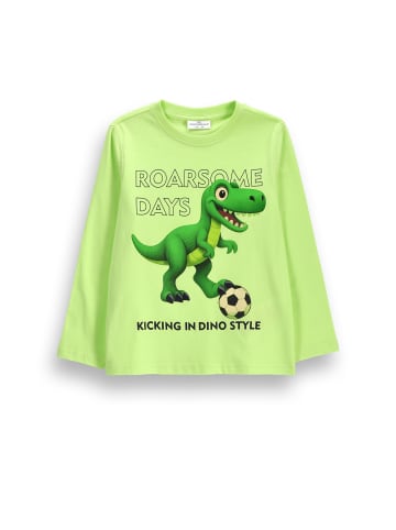 Coccodrillo Langarmshirt aus Baumwolle in limonengrün