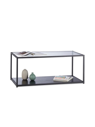 relaxdays Couchtisch in Schwarz - (B)100 x (H)42 x (T)50 cm