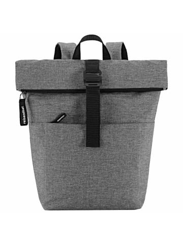 Reisenthel travelling rolltop - Rucksack 15.6" 53 cm (herringbone grey) in twist silver