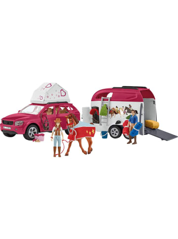 Schleich Abenteuer mit Auto und Pferdeanhänger in Rosa ab 5 Jahre