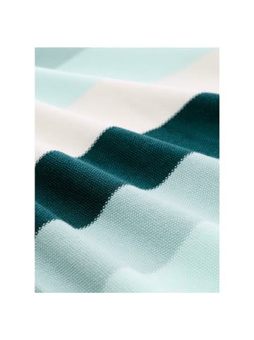 Tom Tailor Pullover in green mint white stripe