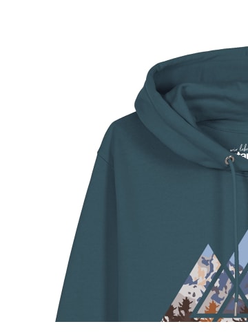 wat? Apparel Sweatshirt Geometric Landscape in Petrol