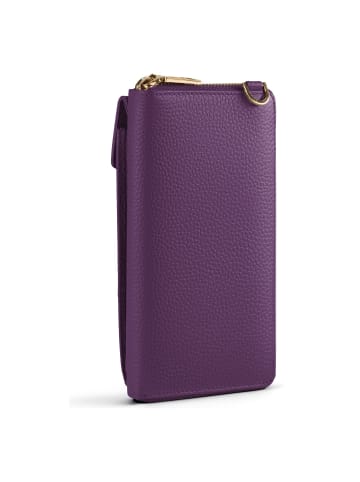 Lazarotti Bologna Leather Zip-Around Geldbörse Handytasche Leder 19 cm in purple