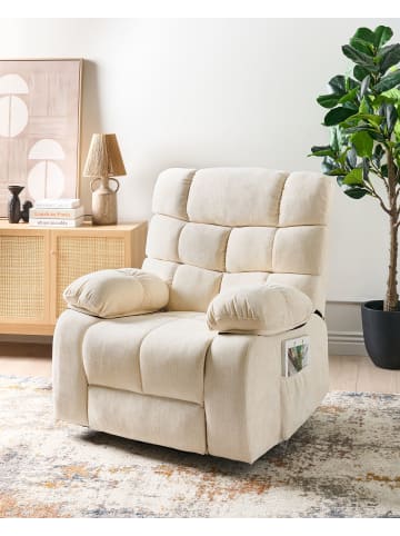 Beliani Fernsehsessel ARES in Beige - (W) 95 x (H) 105 x (L) 94 cm