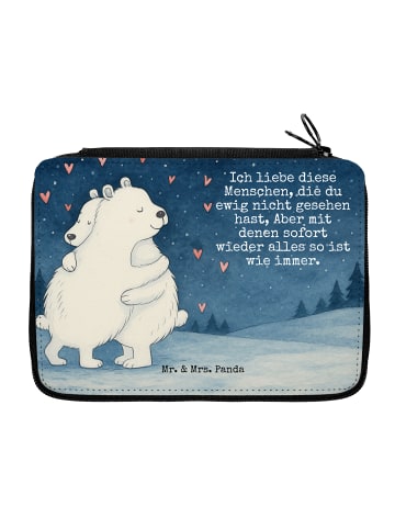 Mr. & Mrs. Panda Federmappe Eisbär Umarmen Design mit Spruch in Weiß