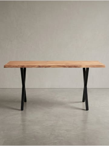 KADIMA DESIGN Esszimmertisch 120x60x76 cm Massivholz / Metall Esstisch