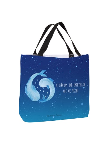 Mr. & Mrs. Panda Schultasche Sternzeichen Fische mit Spruch in Sternenhimmel Blau