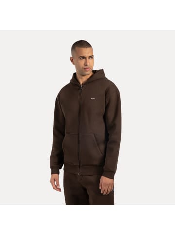 SMILODOX Zip Hoodie Ilyas in Braun