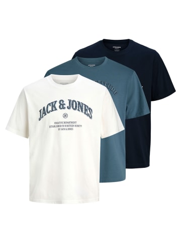 Jack and Jones 3er Pack T-Shirts Denver Graphic Tee SS O-Neck in Mehrfarbig