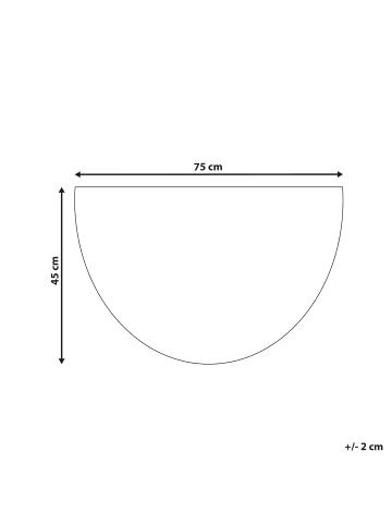 Beliani Fußmatte ALATNA in Braun/Beige - (W) 45 x (L) 75 cm