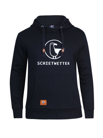SCHIETWETTER Kapuzenpullover "Schietwetter" in black-white