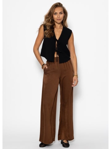 SASSYCLASSY Musselin Top mit Schleifen in Schwarz